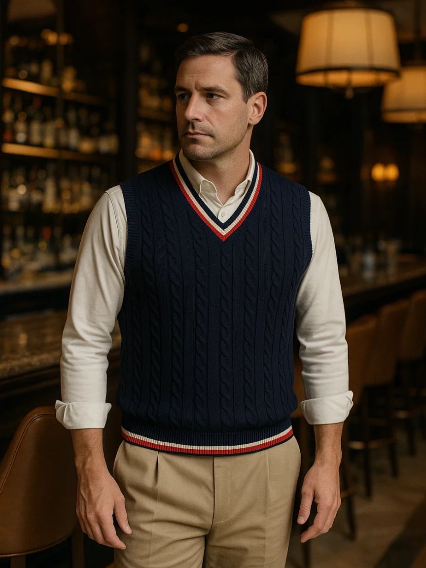 Old Money Essential Knit Vest - Manly Man