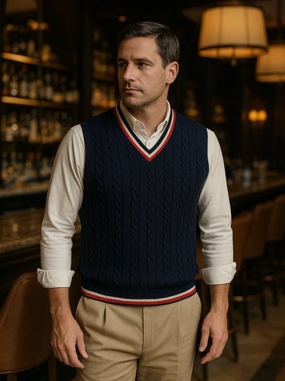 Old Money Essential Knit Vest - Manly Man