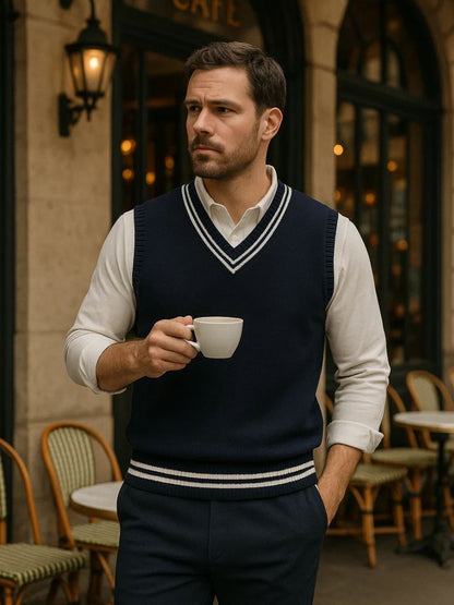 Old Money Essential Knit Vest - Manly Man