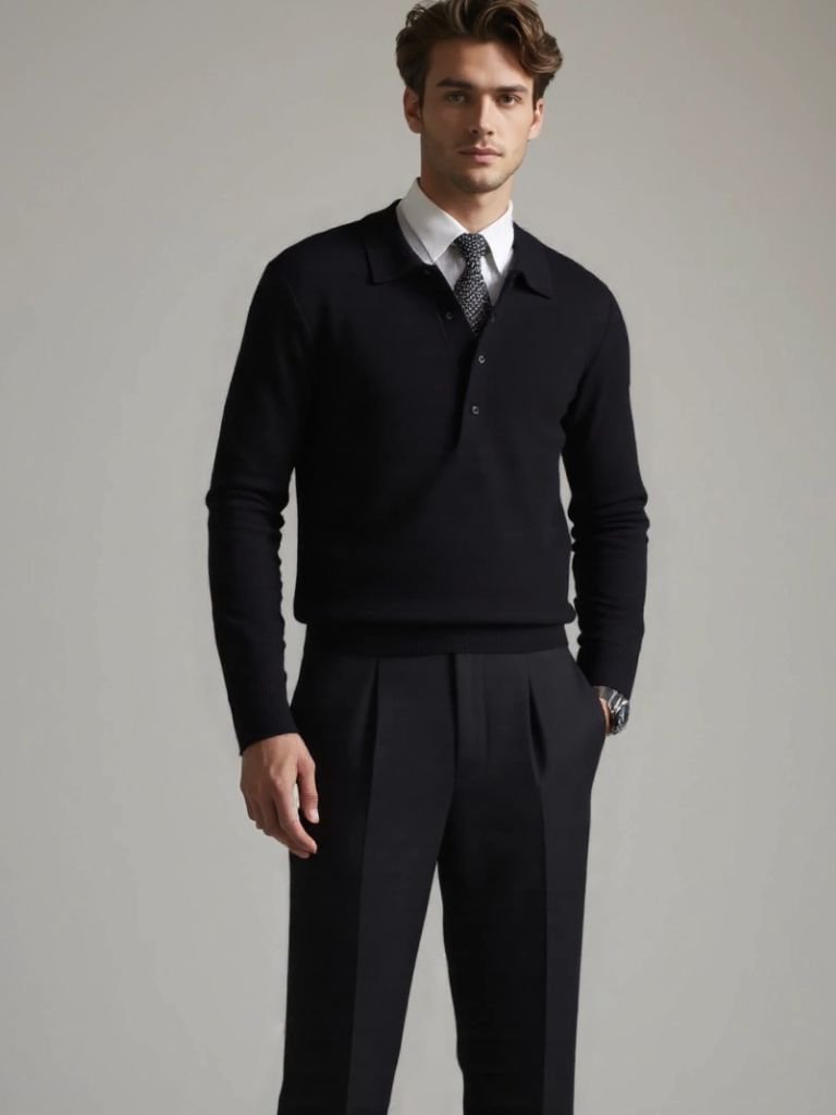 Old Money Knit Polo Sweater - Manly Man