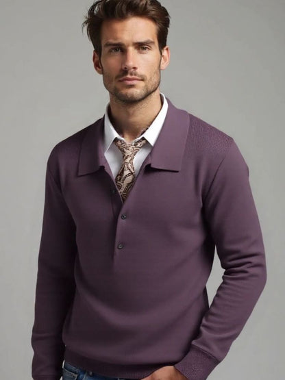 Old Money Knit Polo Sweater - Manly Man