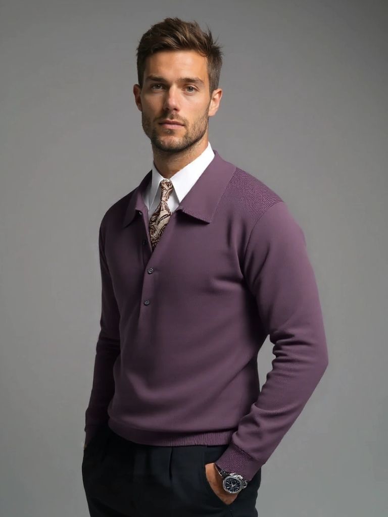 Old Money Knit Polo Sweater - Manly Man