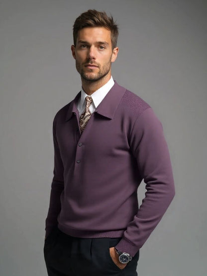 Old Money Knit Polo Sweater - Manly Man