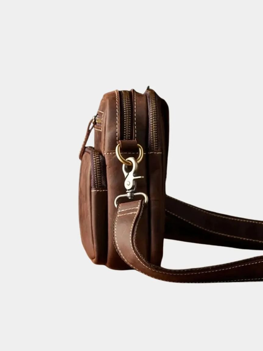 Bolso de hombro de cuero retro para hombre - Manly Man