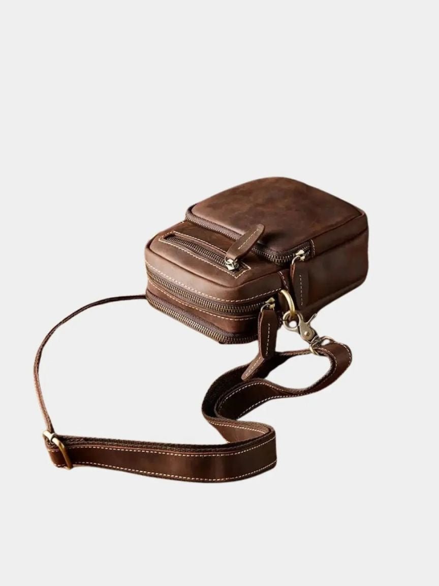 Bolso de hombro de cuero retro para hombre - Manly Man