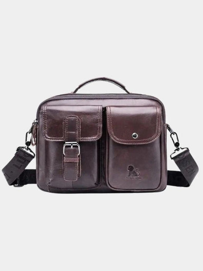 Bolso de hombro cuadrado de cuero retro - Manly Man