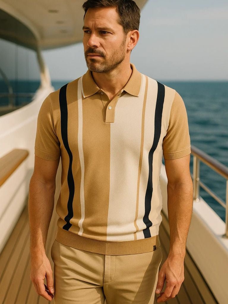 Retro Stripe Polo – Manly Man
