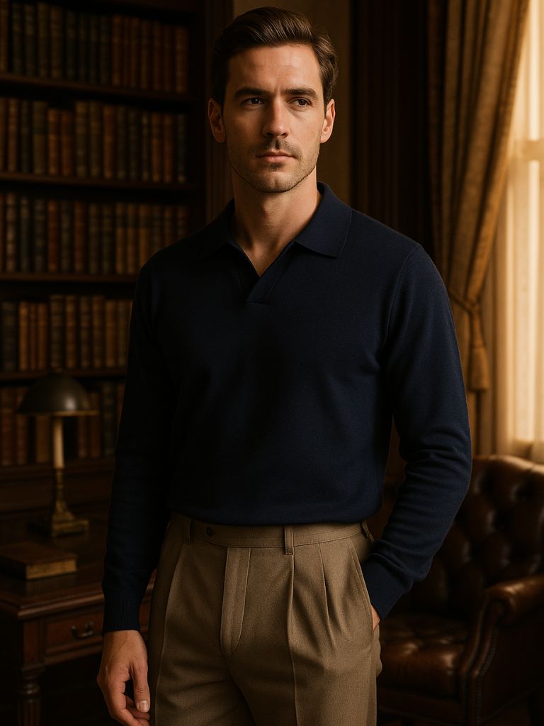 Royal Comfort Long Sleeve Polo - Manly Man
