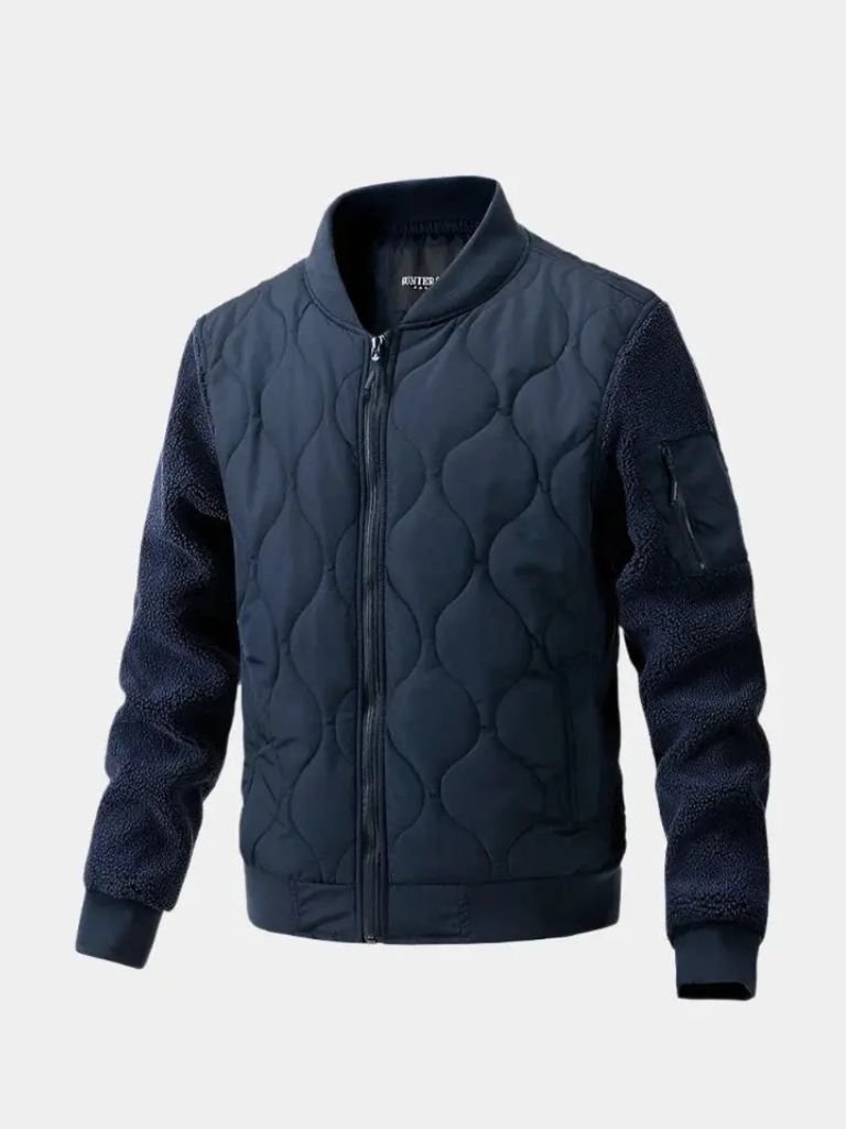Sherpa Sleeves Padded Bomber Jacket - Manly Man