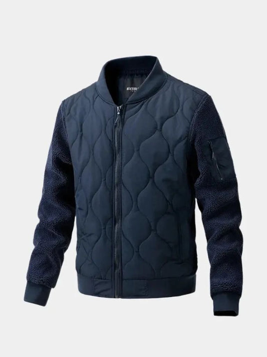 Sherpa Sleeves Padded Bomber Jacket - Manly Man