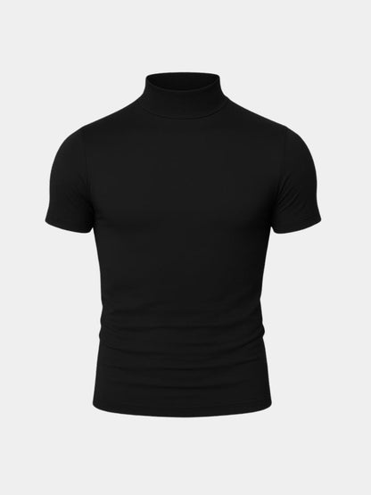 Solid Casual Turtle Neck T-Shirt - Manly Man
