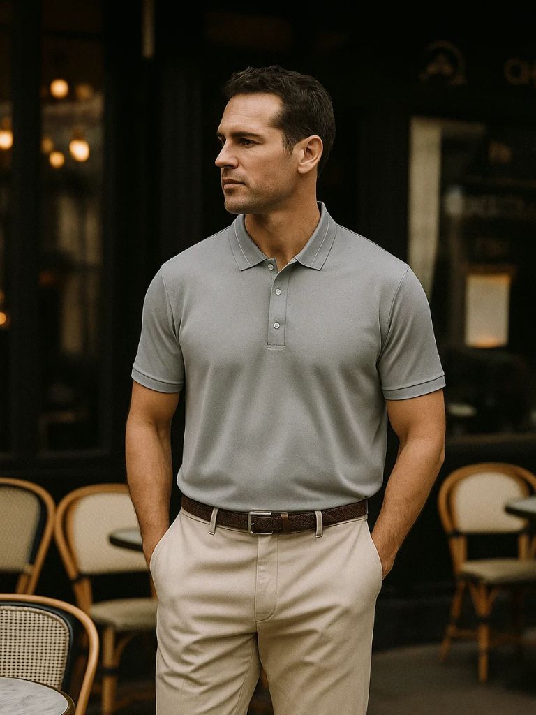 Steel Grey Polo – Manly Man