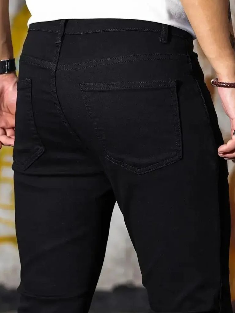Stretchy Skinny Denim Jeans Trousers - Manly Man