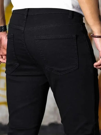 Stretchy Skinny Denim Jeans Trousers - Manly Man