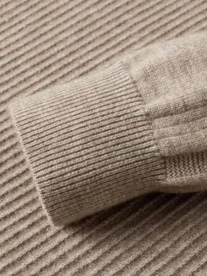 Suéter de lana con cremallera de un cuarto a rayas - Manly Man