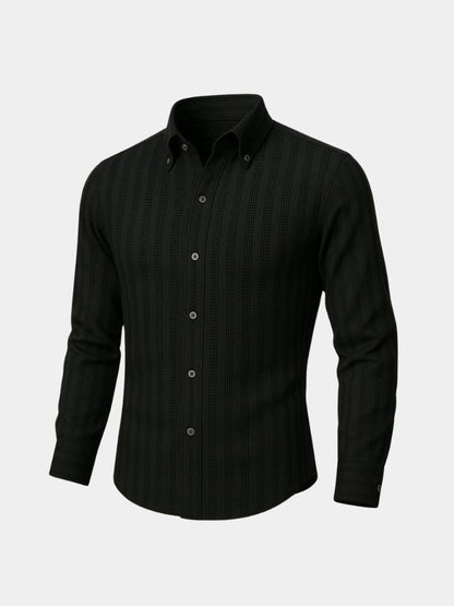Striped Button Down Seersucker Shirt - Manly Man