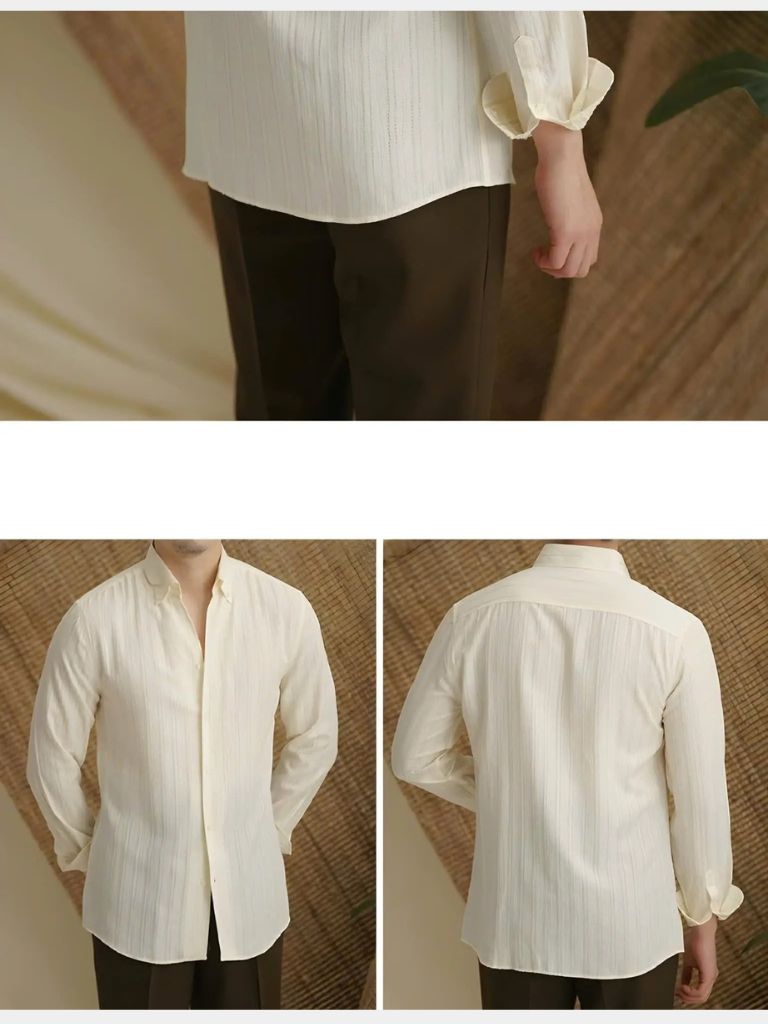 Striped Button Down Seersucker Shirt - Manly Man