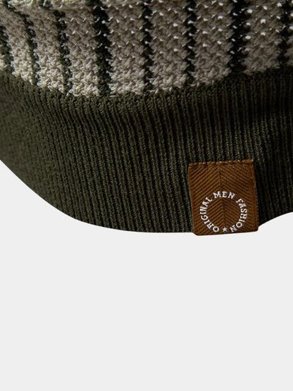 Striped Knit Polo Shirt - Manly Man