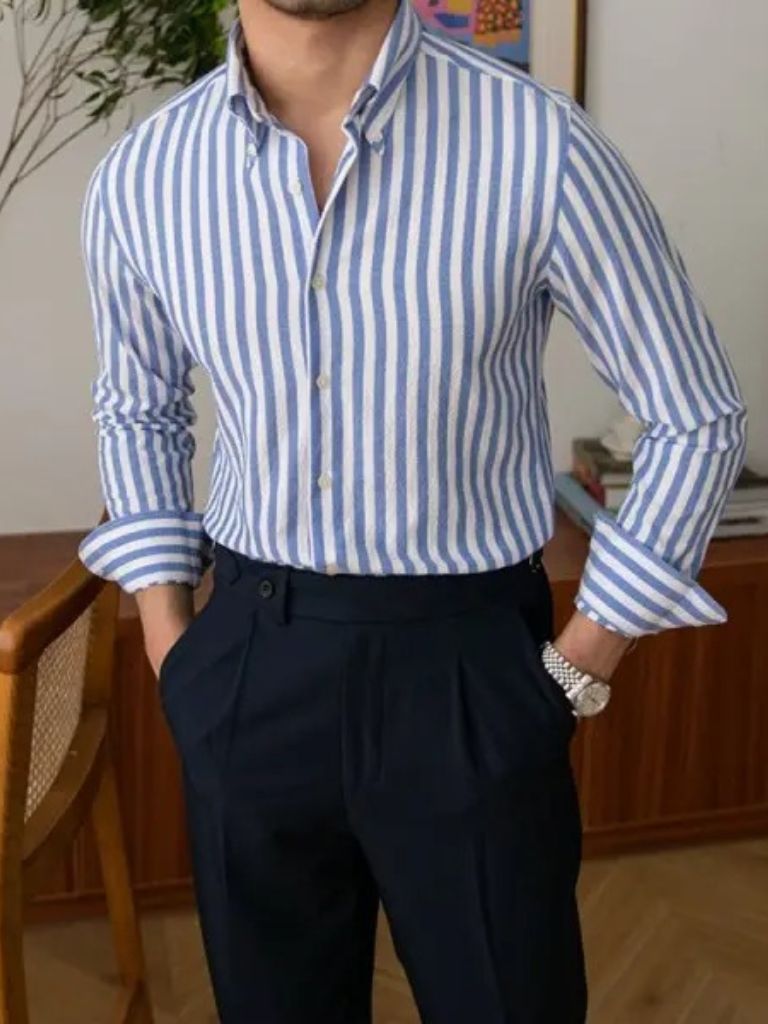 Camisa de seersucker a rayas - Manly Man