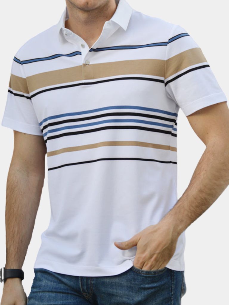 Sunset Stripe Polo – Manly Man