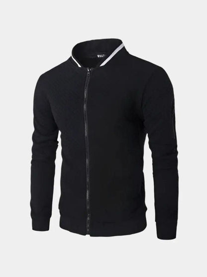 Textured Casual Bomber Jacket - Manly Man