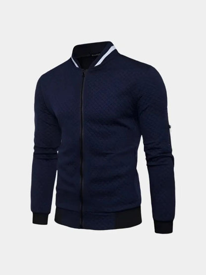 Textured Casual Bomber Jacket - Manly Man