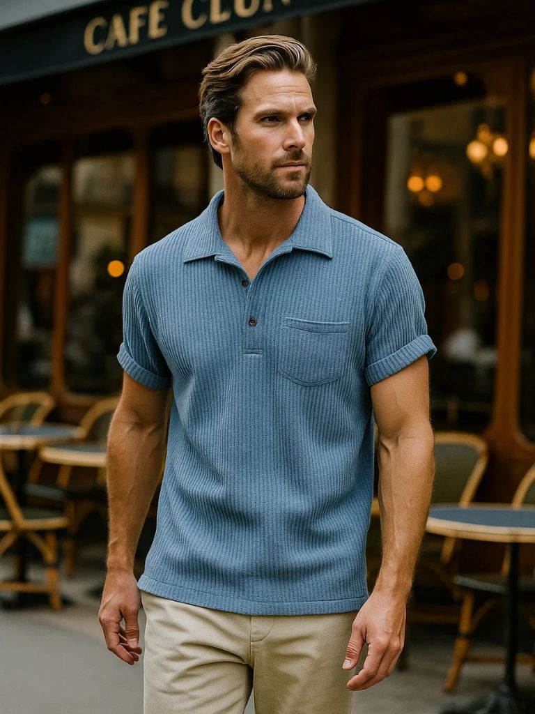 Textured Short Sleeve Shirt - Manly Man