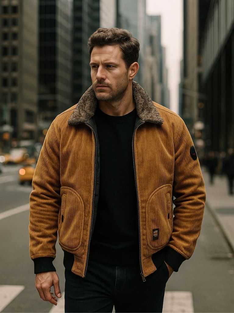 Thermal Windbreaker Corduroy Jacket - Manly Man