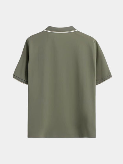 Timeless Black V-Neck Polo - Manly Man