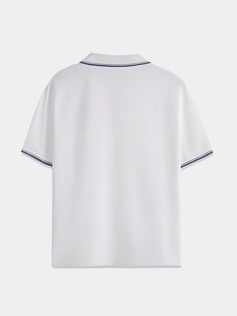 Timeless Black V-Neck Polo - Manly Man