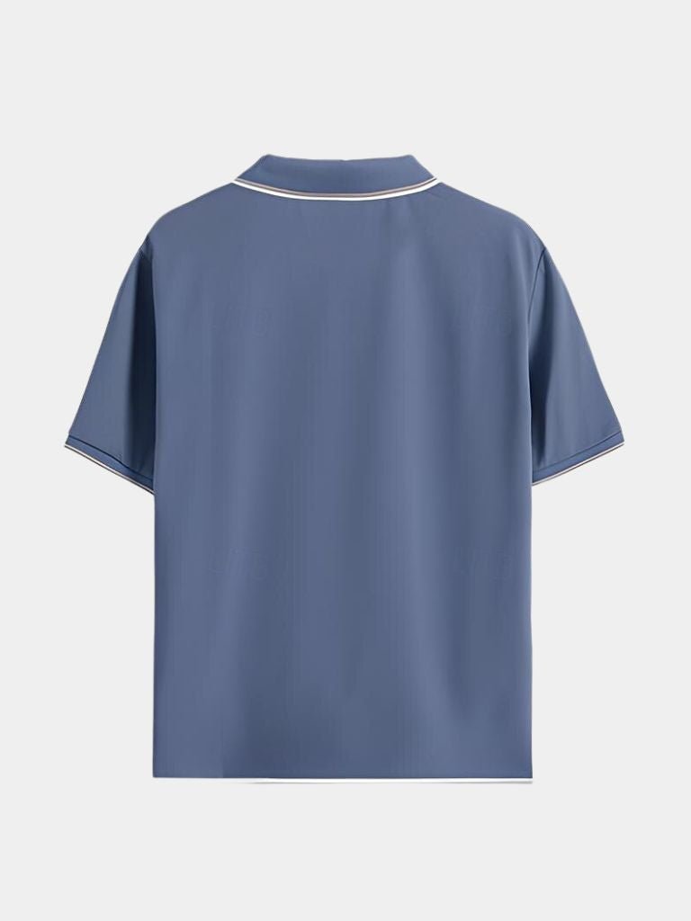 Timeless Black V-Neck Polo - Manly Man