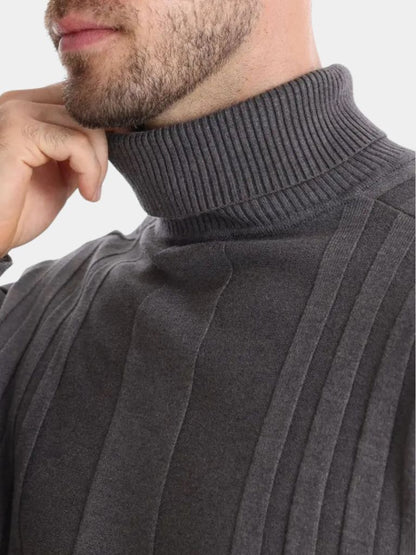 Turtleneck Knitwear Pullover Sweater - Manly Man