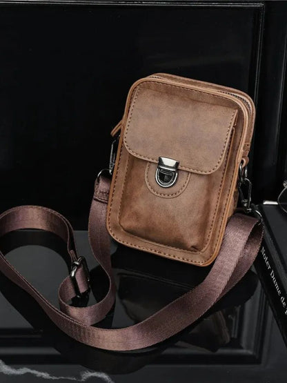 Bolso bandolera vintage de piel mini - Manly Man