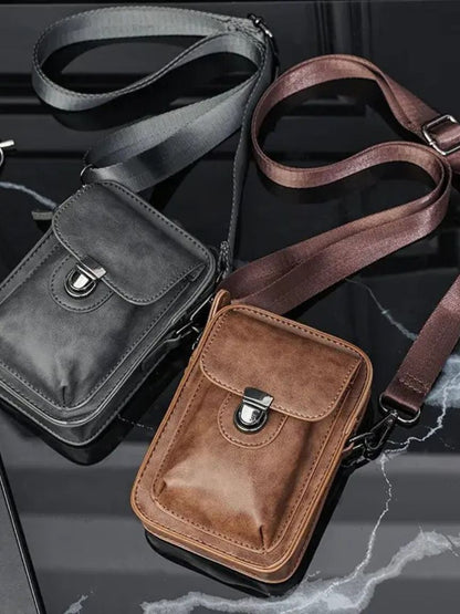 Bolso bandolera vintage de piel mini - Manly Man