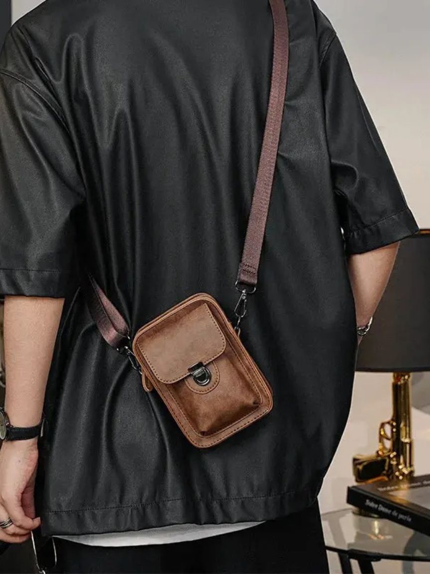 Bolso bandolera vintage de piel mini - Manly Man