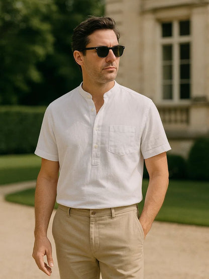 Camiseta de lino Wellspring blanca – Manly Man