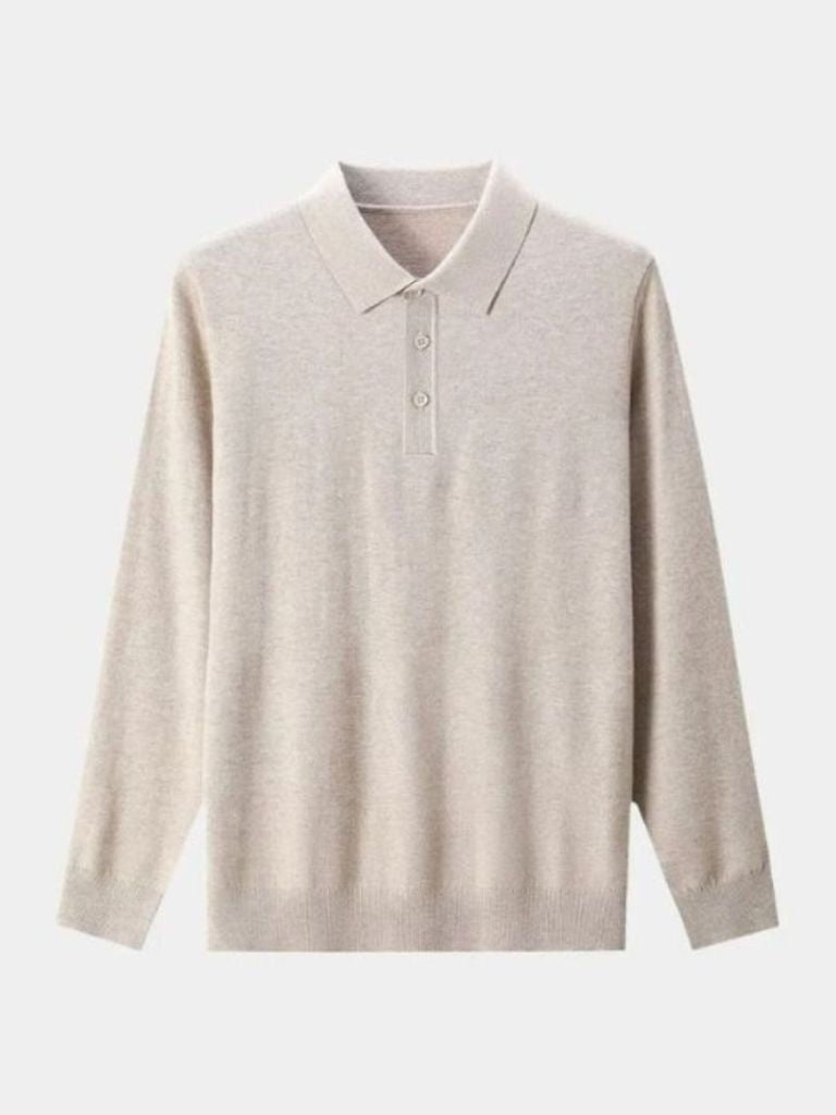 Wool Knit Button Up Polo Pullover - Manly Man