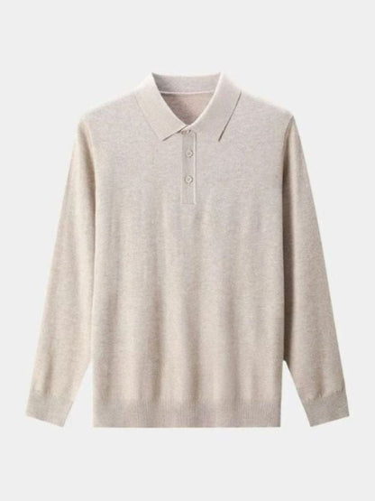 Wool Knit Button Up Polo Pullover - Manly Man