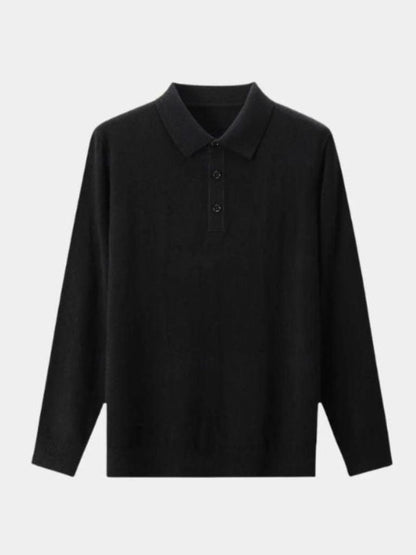 Wool Knit Button Up Polo Pullover - Manly Man