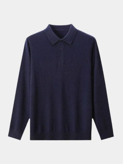 Wool Knit Button Up Polo Pullover - Manly Man