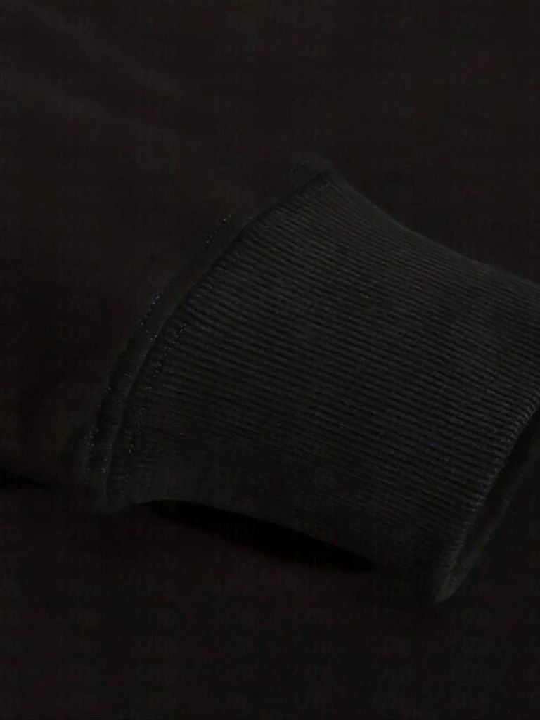 Sudadera deportiva con capucha y solapa negra y cremallera - Manly Man 